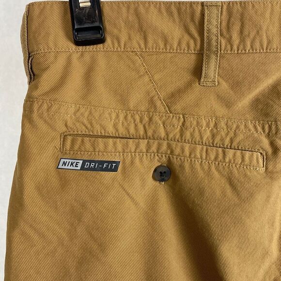 Hurley Mens Size 30 Brown Khaki Flat Front Button Front - Picture 4 of 10